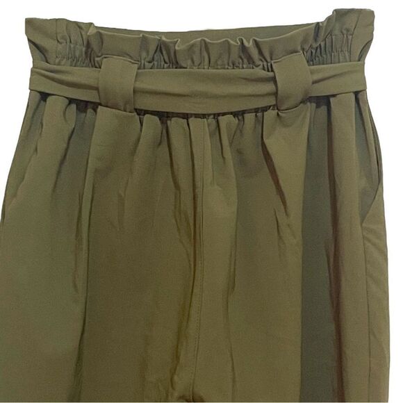 Grace Karin High Waist Belted Bow Tie Paper Bag Tie Ankle Pants - Picture 8 of 16